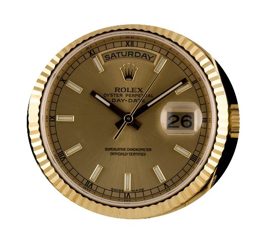 Rolex 18k Yellow Gold O/P Champagne Bato...