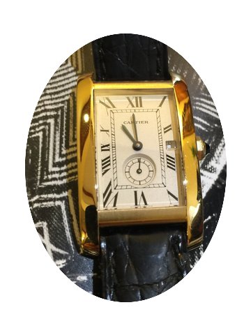 Cartier Tank Americaine medium in oro 18...