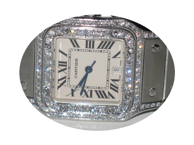 Cartier Santos Midsize Diamonds...