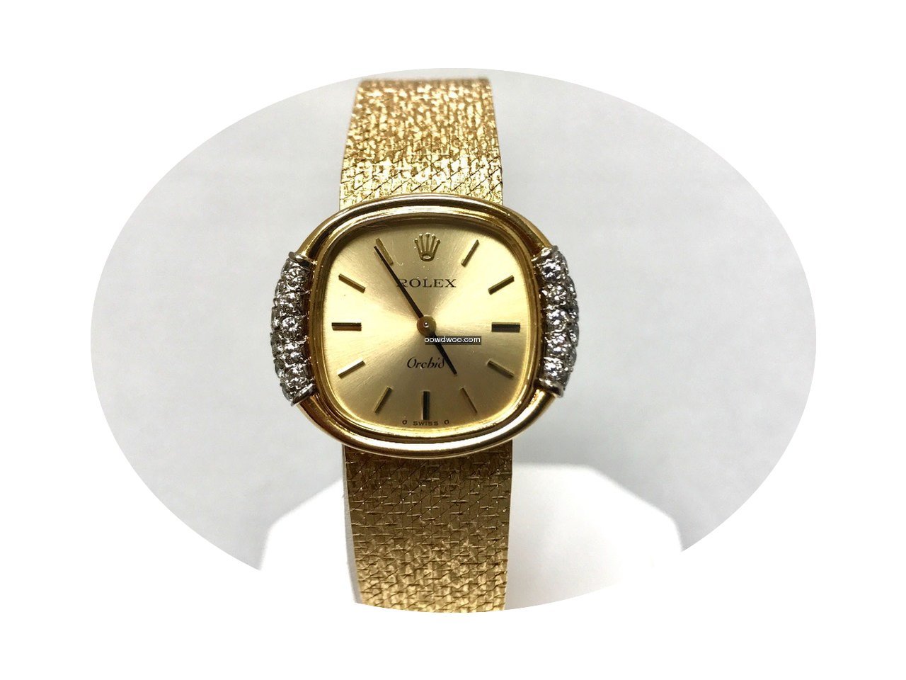 Rolex Orchid lady 18 Kt gold and Diamond...