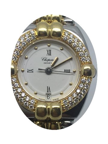 Chopard GSTAAD LADY STEEL/GOLD DIAMONDS...
