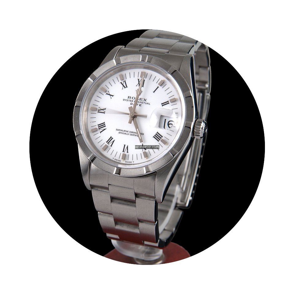 Rolex date steel men size...