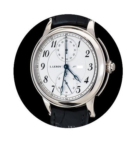 L.Leroy Osmior 18K White Gold Monopusher...