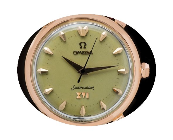 Omega 18k R/G Cream Ename Dial Olympic S...