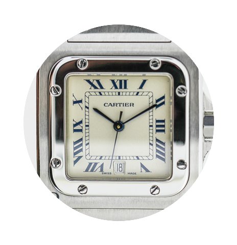 Cartier Santos Galbee Stahl Medium...