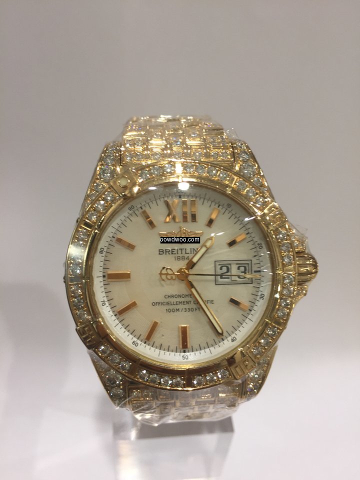 Breitling 18k yellow gold Factory Set Di...