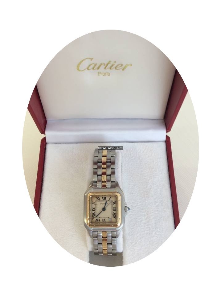 Cartier Panthere mid size gold and steel...