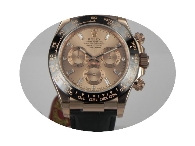 Rolex DAYTONA ROSE GOLD LEATHER PINK 11 ...