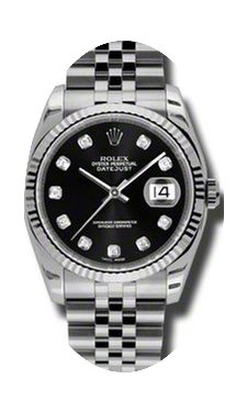 Rolex DATEJUST 36 MM BLACK DIAMOND...