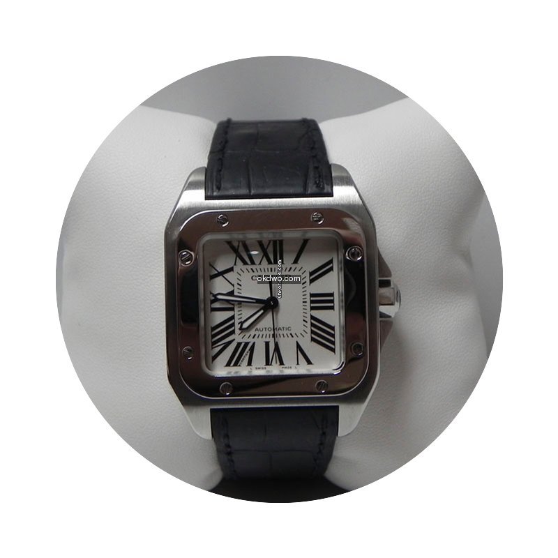 Cartier Santos 100 stainless steel mediu...