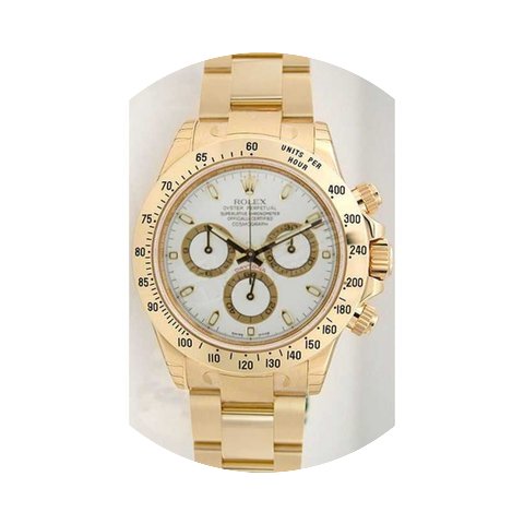 Rolex Daytona 116528 18K Yellow Gold Wit...