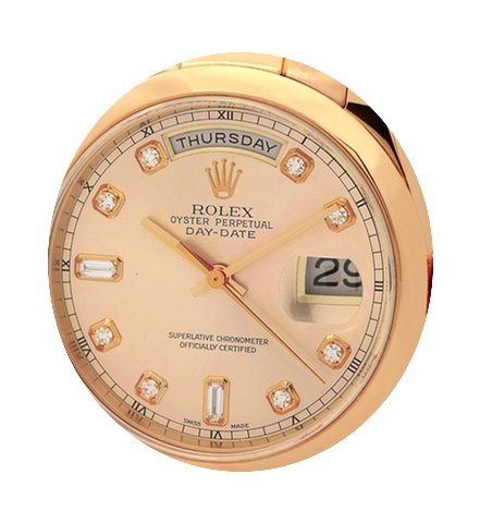 Rolex Day-Date 18k Rose Gold Pink Diamon...