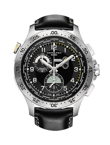 Hamilton Khaki Aviation Worldtimer Chron...