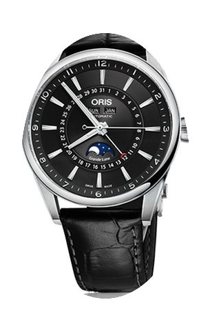 Oris Artix Complication, Black Dial, Lea...