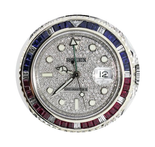 Rolex Gmt Master2 Pepsi Diamond Afterset...