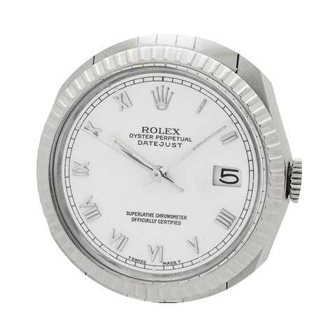 Rolex Datejust Quick Set White Roman Dia...