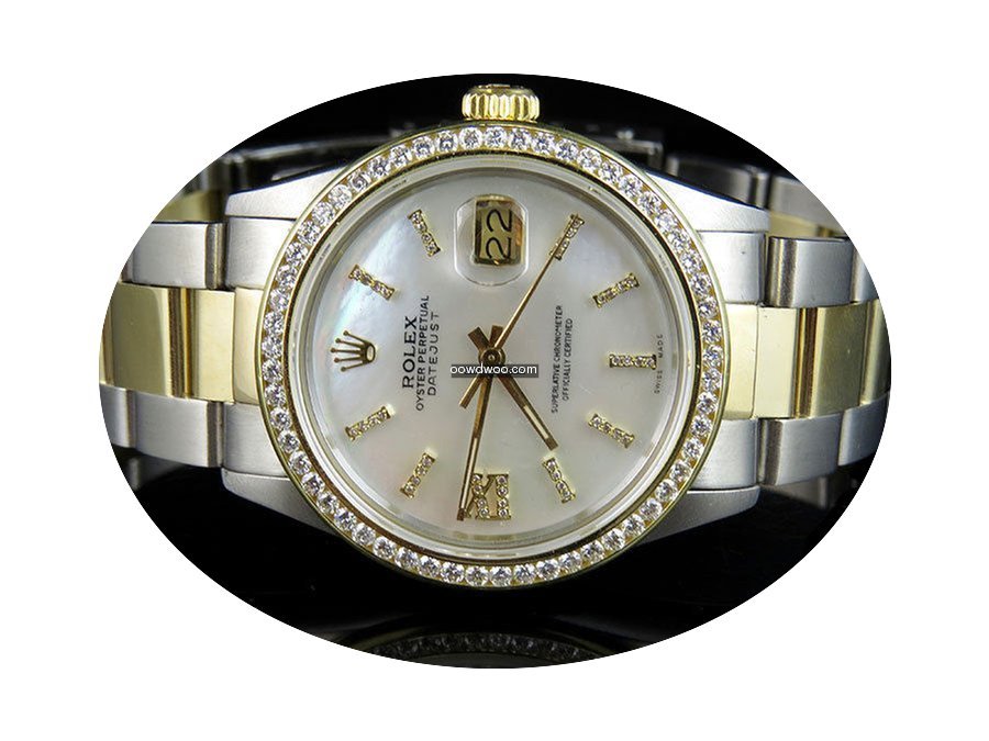 Rolex Mens Rolex Datejust 2 Tone 18K Gol...