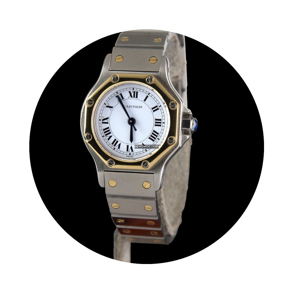 Cartier Santos Octagon Steel and Gold Au...