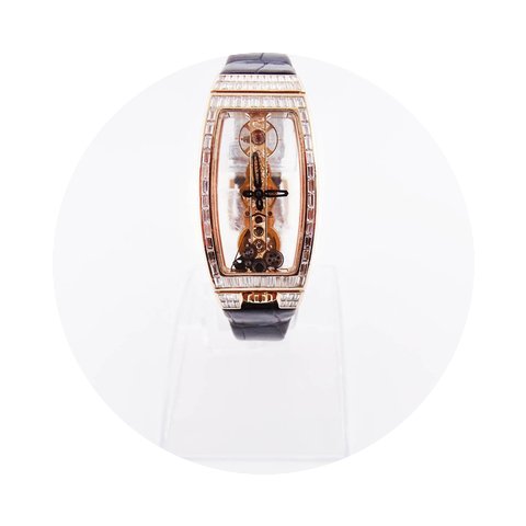 Corum golden bridge baguette diamonds li...