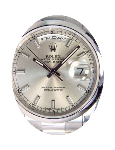Rolex Day-Date 36 118206-SLVSDP Silver I...