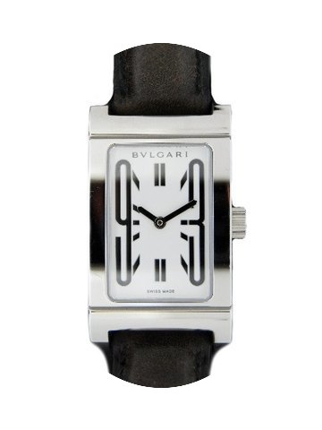 Bulgari Rettangolo Rt39sl In Acciaio E P...