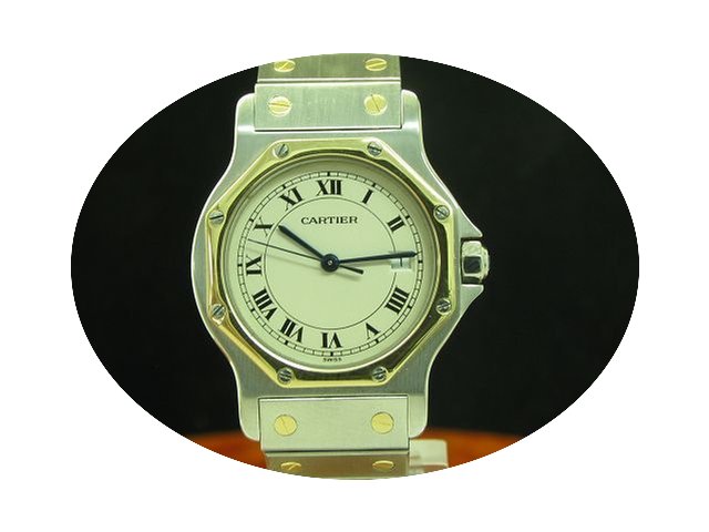Cartier Santos Ronde 18kt 750 Gold / Ede...