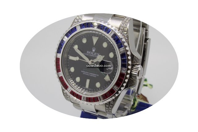 Rolex GMT Master Rubin Saphir Diamonds 1...