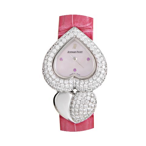 Audemars Piguet Pink Dial Diamond 18K Wh...