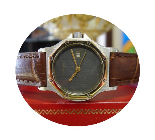 Cartier Santos Octagon Yellow Gold Steel...
