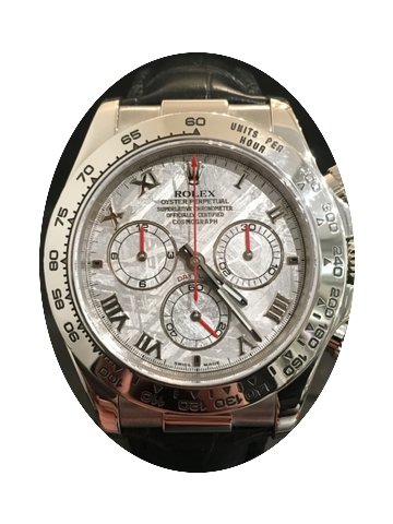 Rolex Daytona - 18K Weißgold - Meteorit...