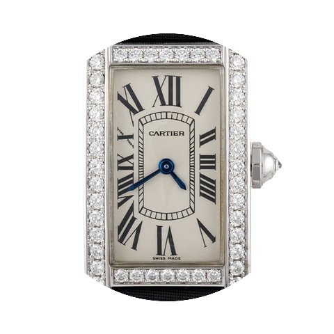 Cartier Tank Americaine, white gold with...
