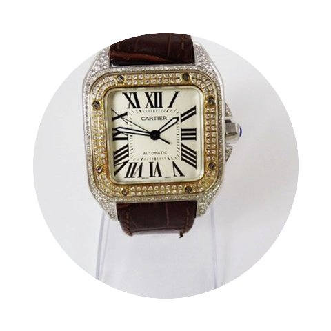 Cartier Santos XL Stainlees steel Yellow...