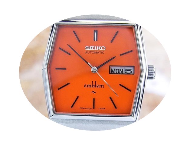 Seiko Emblem 2409 Vintage Stainless Stee...