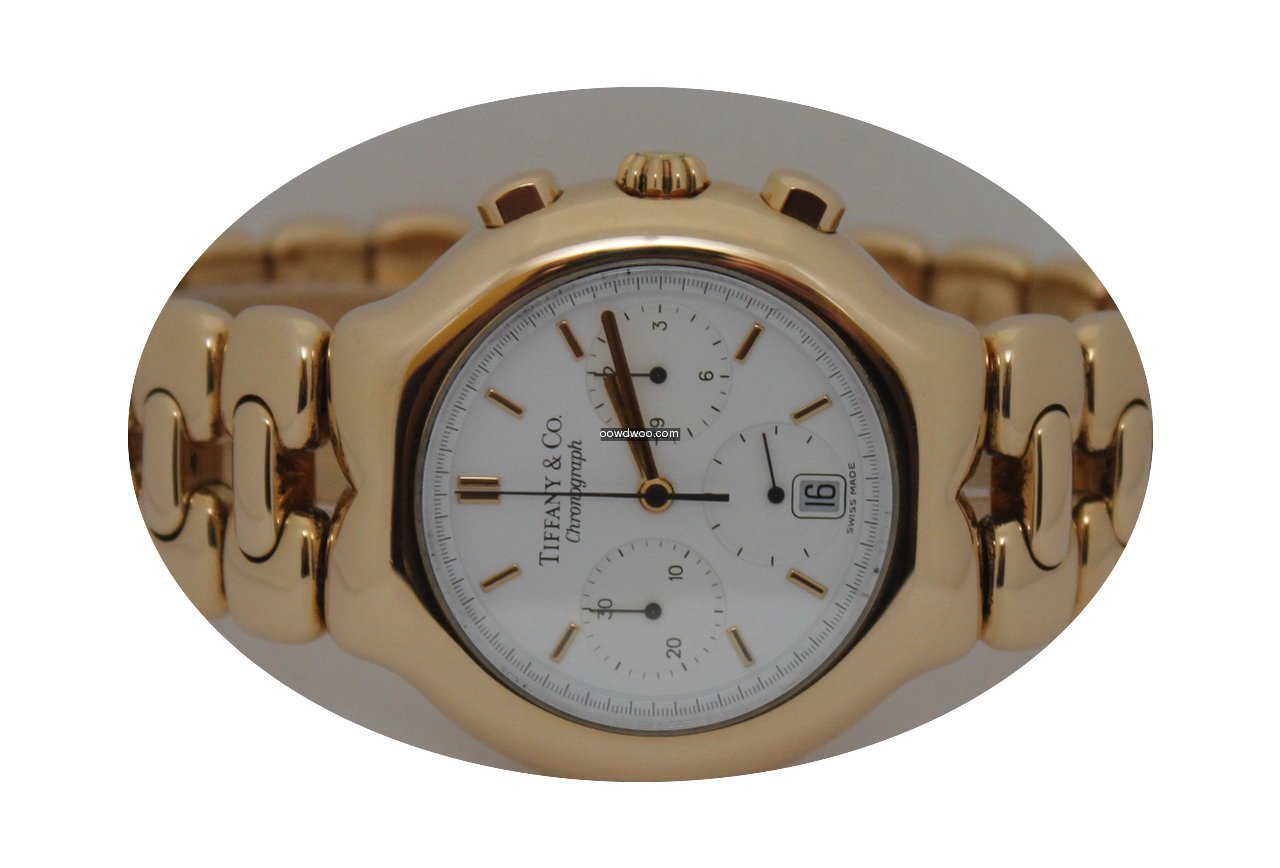 Tiffany Tesoro Chronograph Quartz 18K Ye...