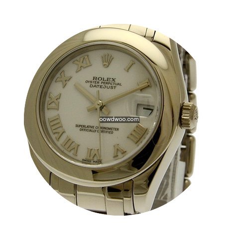 Rolex Lady DateJust Pearlmaster 18K.Weis...