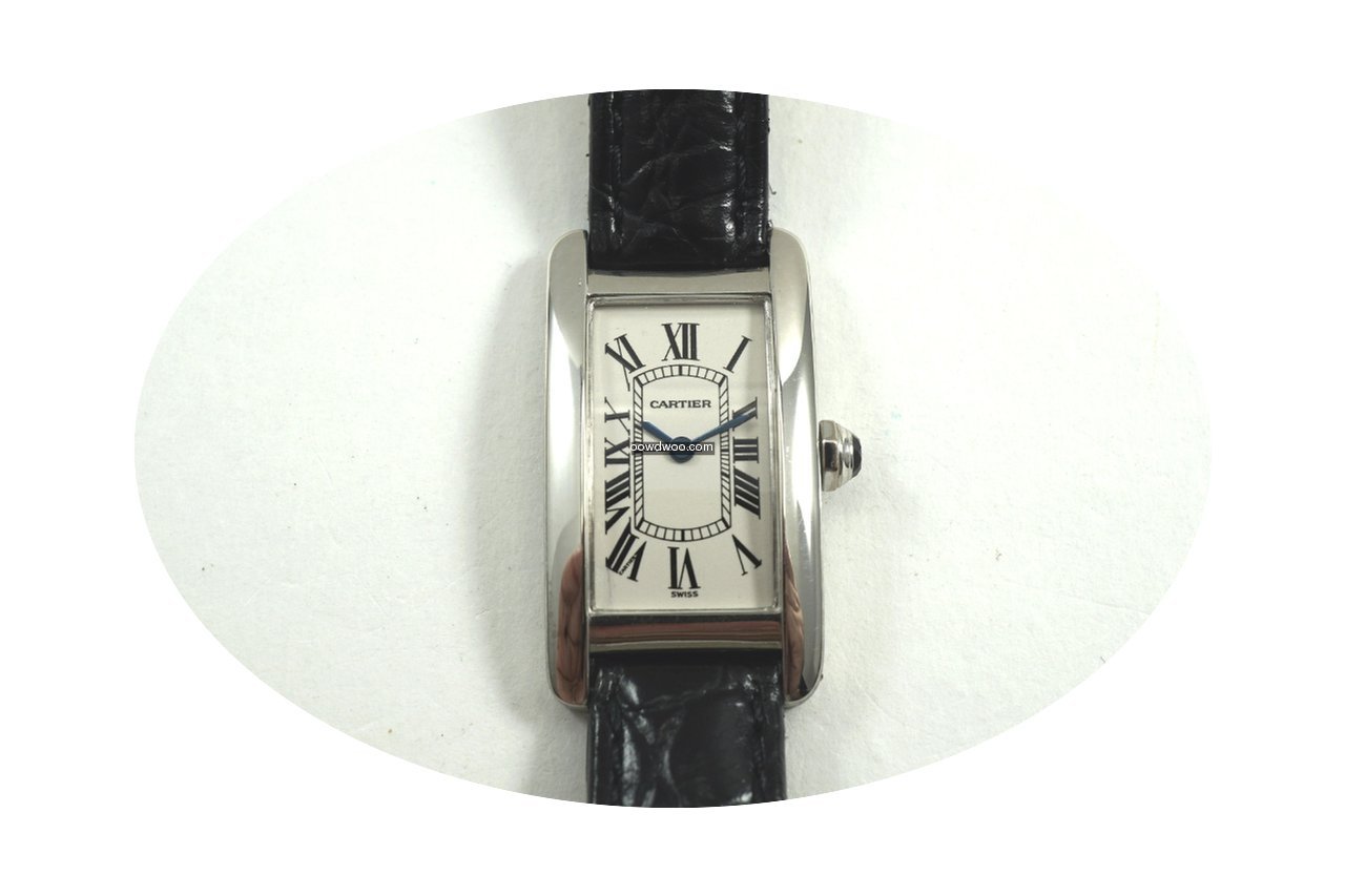 Cartier Tank American W2601956 18k white...
