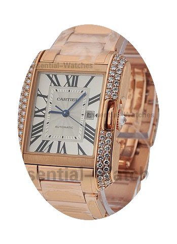 Cartier Tank Anglaise Medium Diamond Bez...