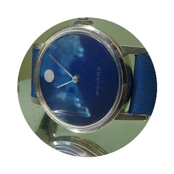 Movado vintage museum rare blue dial ref...