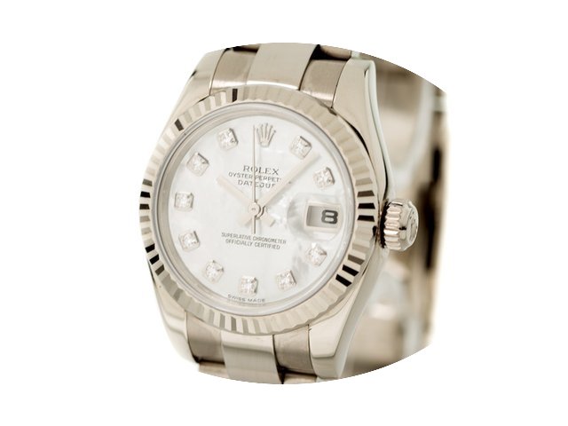 Rolex Lady Datejust Ref-170179 18k White...