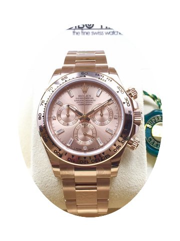 Rolex 18K Everose Gold Daytona Pink Baga...