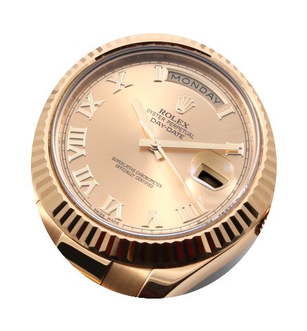 Rolex 18k Day-Date ll 41mm Champ Roman 2...