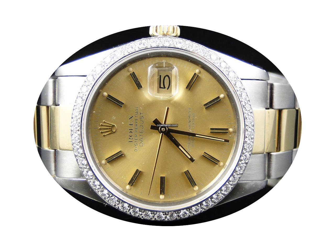 Rolex Mens Excellent 2 Tone Rolex Dateju...
