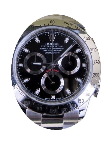 Rolex Daytona 116520 Black Stainless Ste...