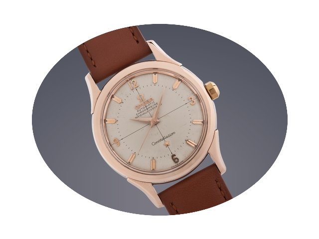 Omega Constellation watch rose gold capp...