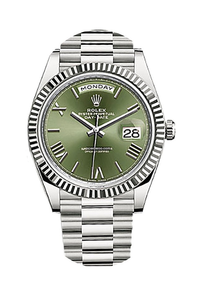Rolex Day-Date 40 White Gold Green Dial...