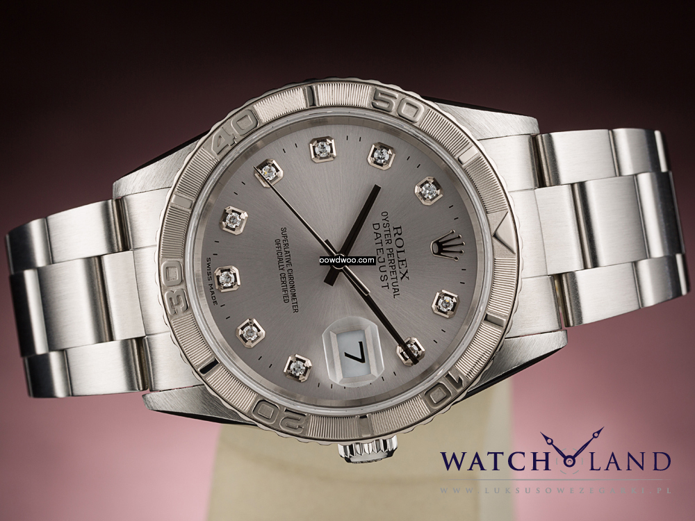 ROLEX DATEJUST TURN-O-GRAPH BIAŁE ZŁOT...
