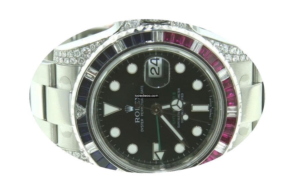 Rolex Mens Stainless Steel Gmt-master Ii...