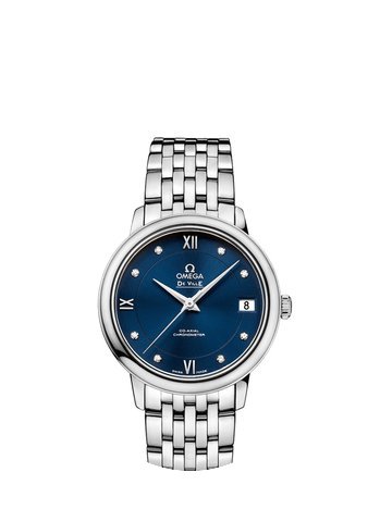 Omega De Ville Prestige Co-Axial Blue Di...