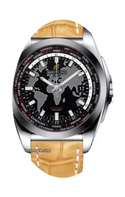 Breitling Galactic Unitime Black Dial Ca...