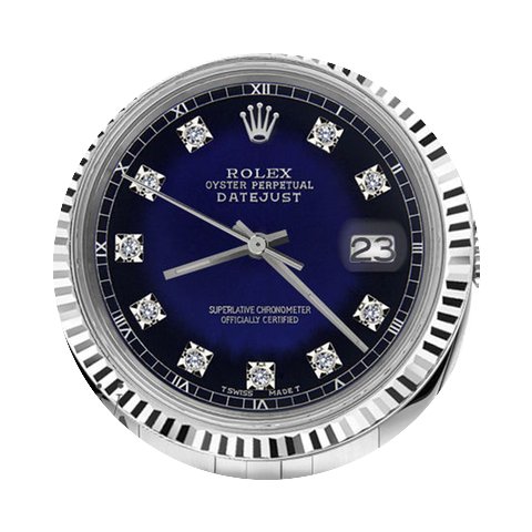 Rolex Man`s Rolex 36mm Datejust Blue Vig...
